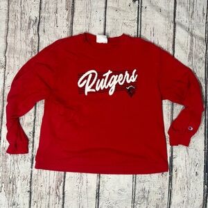 Rutgers Scarlett Knights Champion Crewneck Womens Pullover Sweatshirt